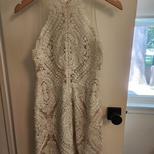 BHLDN high neck Sequin mini dress